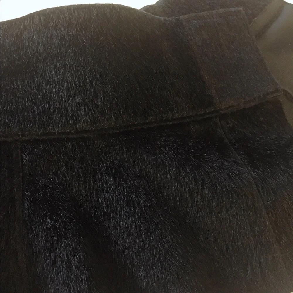 Black Flare Faux Fur Belt for Teenagers